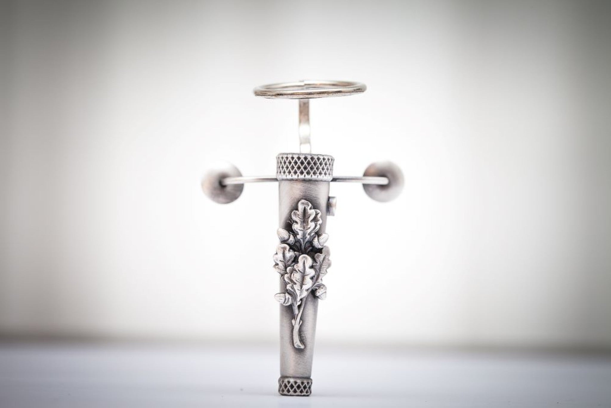 Gamsbarthülse H45mm / D10mm Metall si - silber/sil