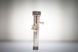 Gamsbarthülse Edelweiß H50mm / D8mm M - silber/sil
