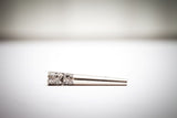 Gamsbarthülse H40mm / D6,6mm Metall s - silber/sil