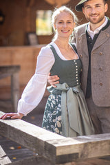 Dirndlbluse Langarm mit Herz-Ausschni - 04/weiß