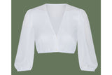 Dirndlbluse mit V-Ausschnitt und 3/4- - 08/schwarz