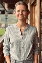 Flanellbluse durchgeknöpft - 81/hellgrau