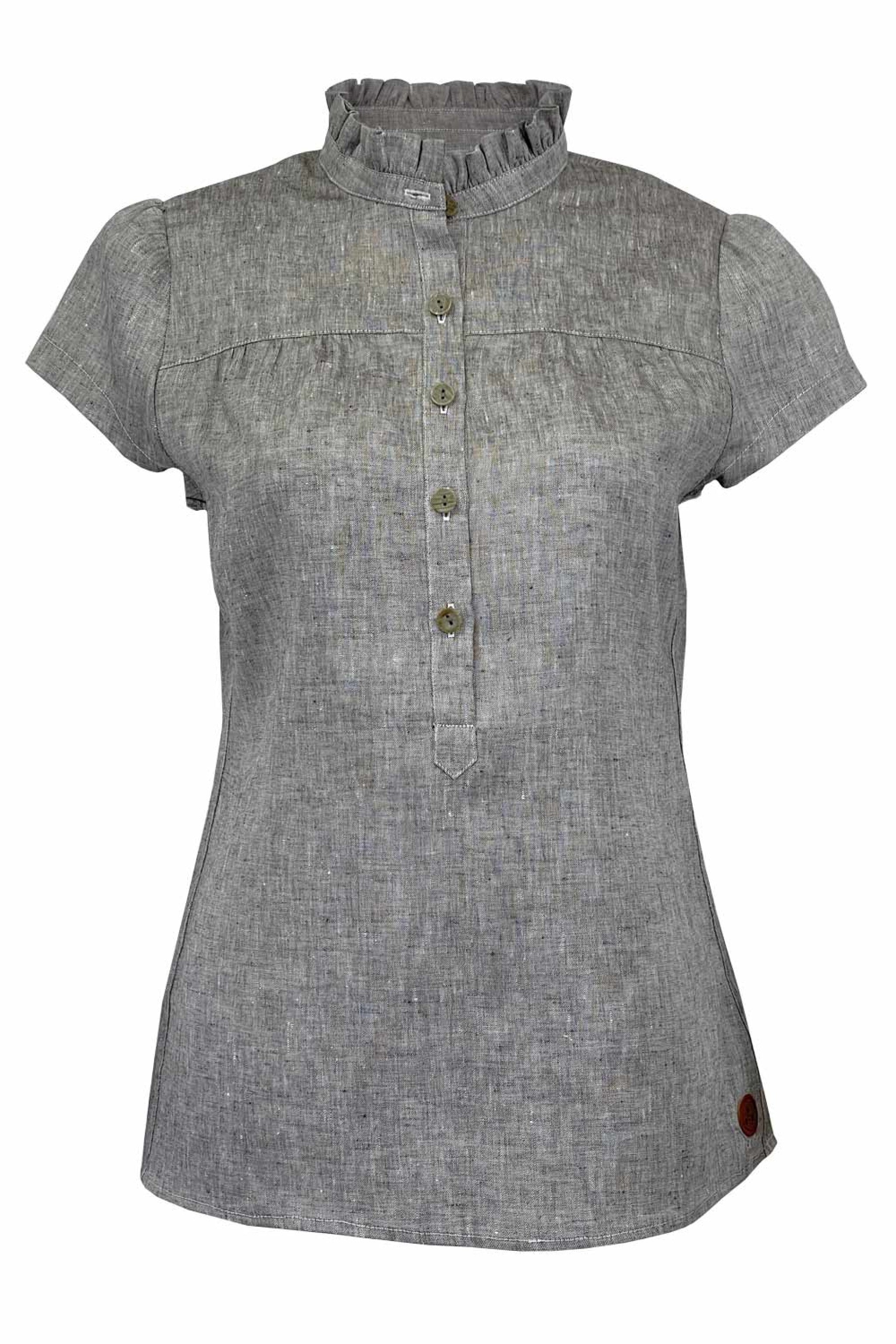 Wiesner Gwand | Bluse NANA-KURZARM Le - 825/braun