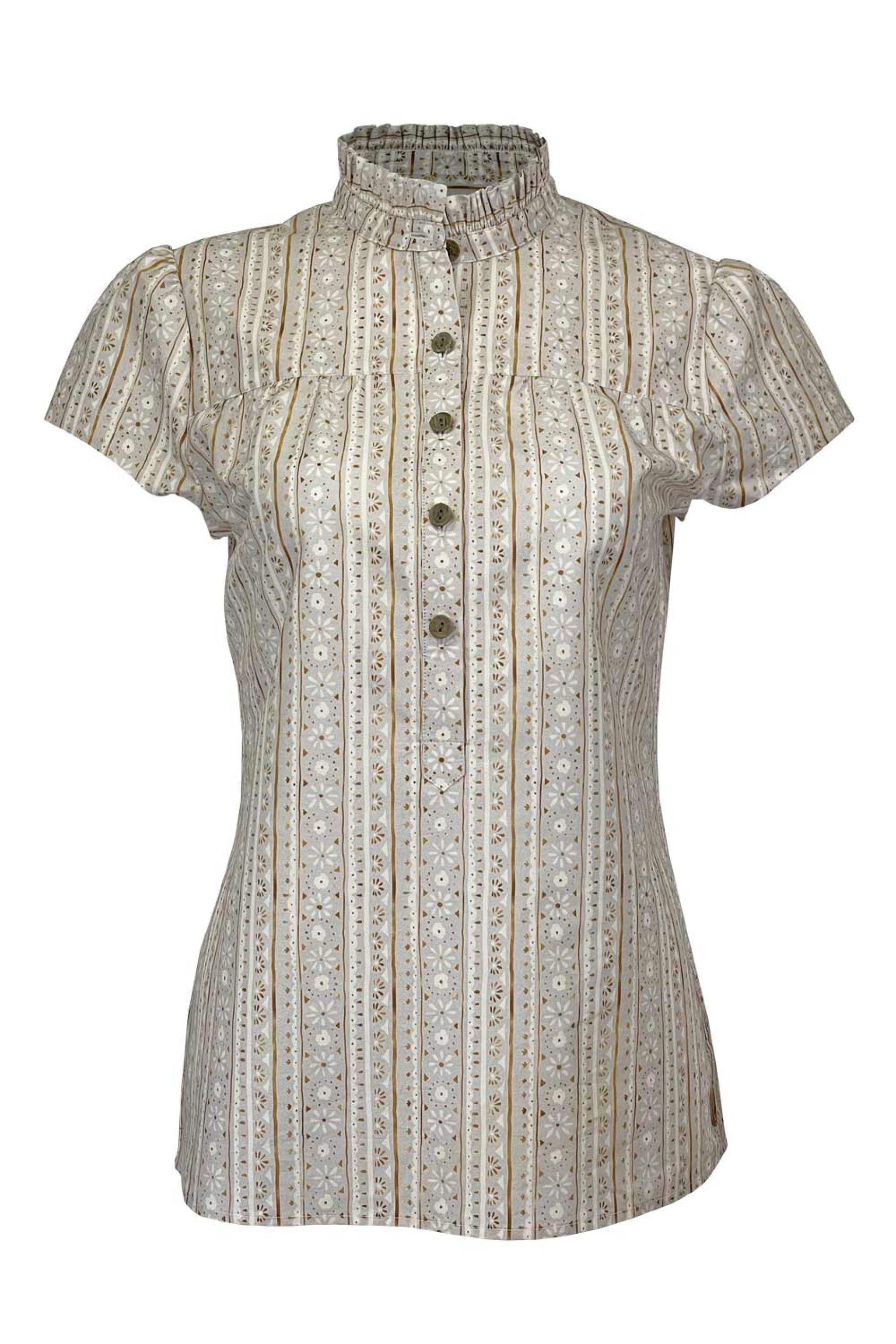Wiesner Gwand | Bluse NANA-KURZARM St - 744/h'grau