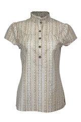 Wiesner Gwand | Bluse NANA-KURZARM St - 744/h'grau