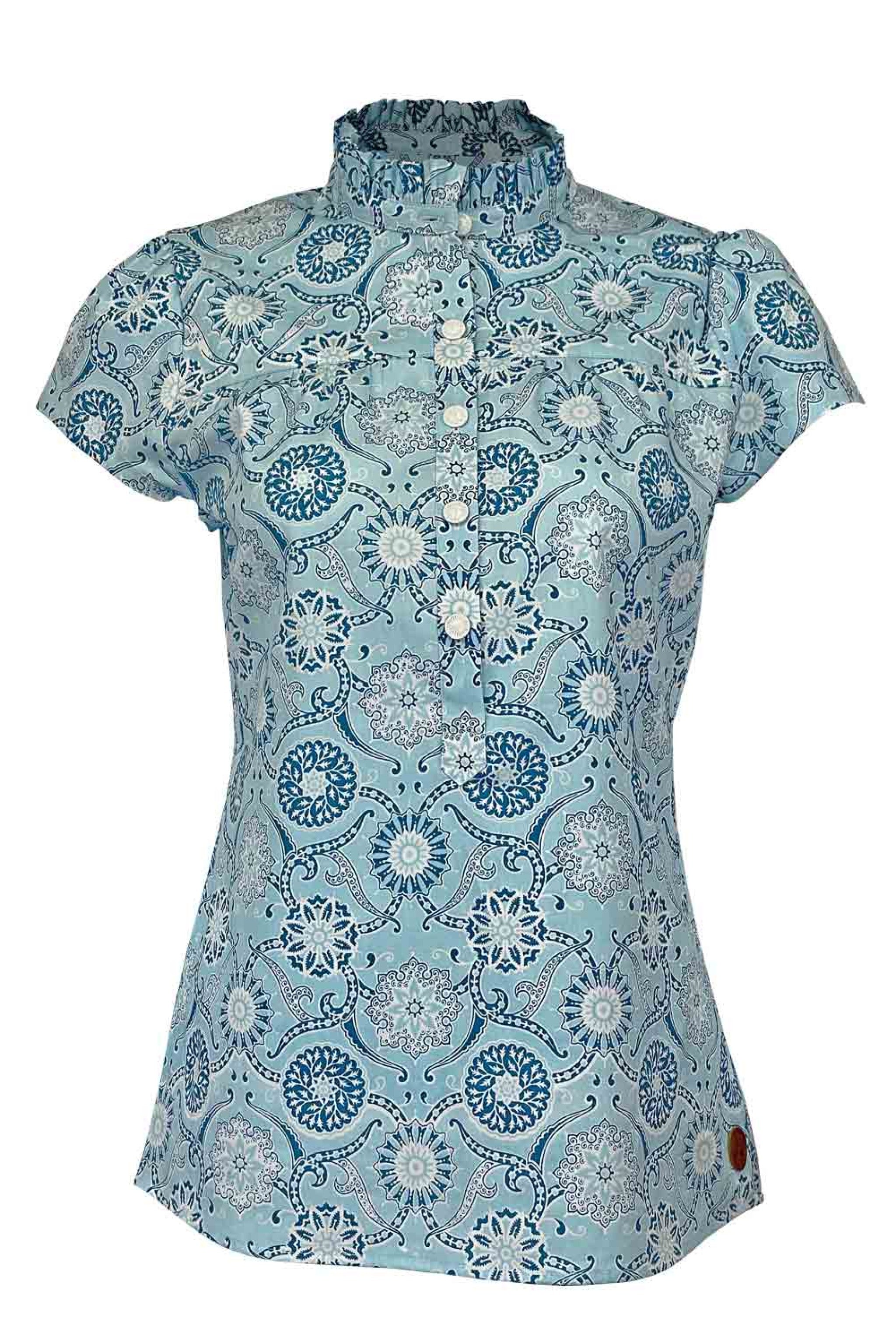 Wiesner Gwand | Bluse NANA-KURZARM Bl - 525/aqua