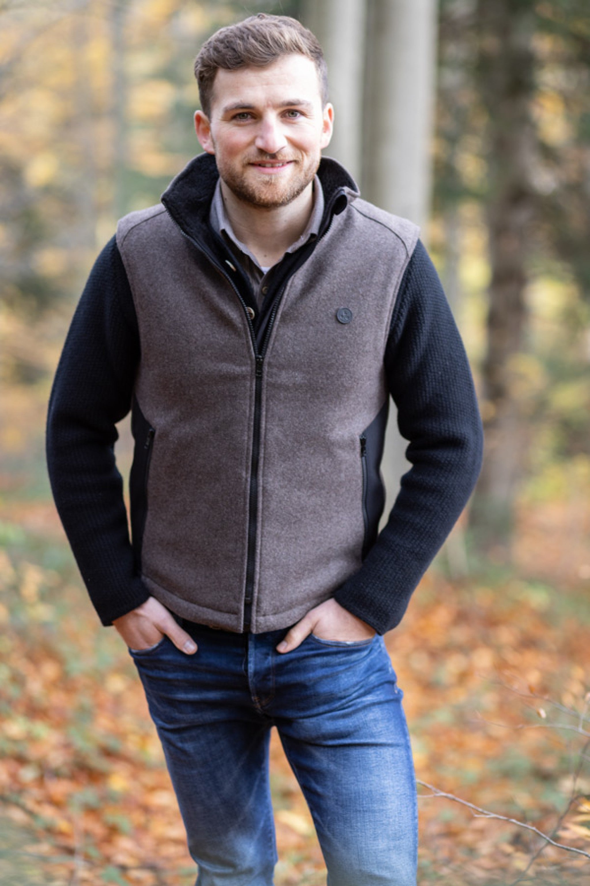 Loden-Weste HIAS mit Teddyfutter