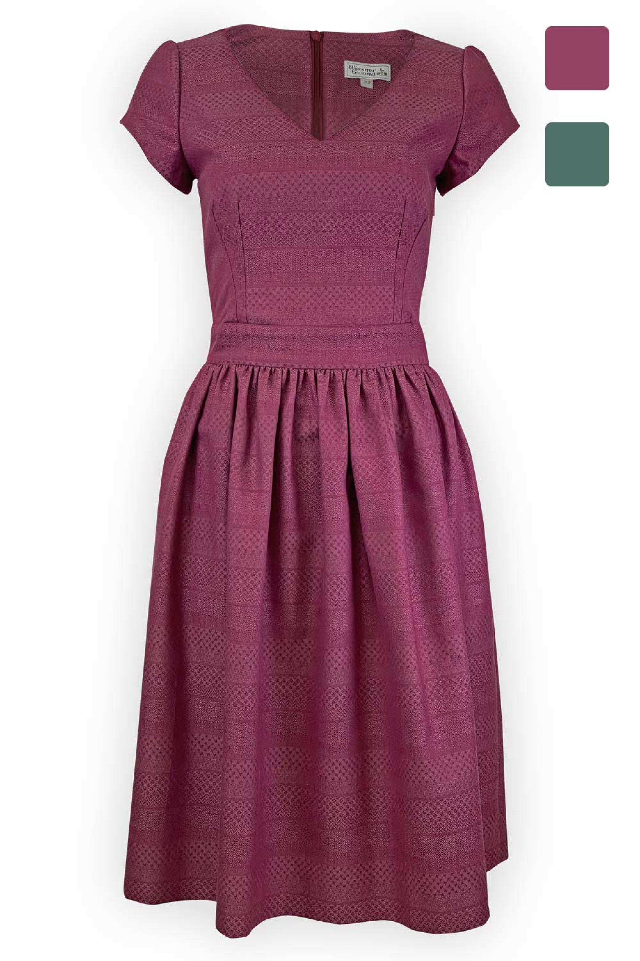 Wiesner Gwand | Kleid SARAH kurzarm m - 626/opalgr