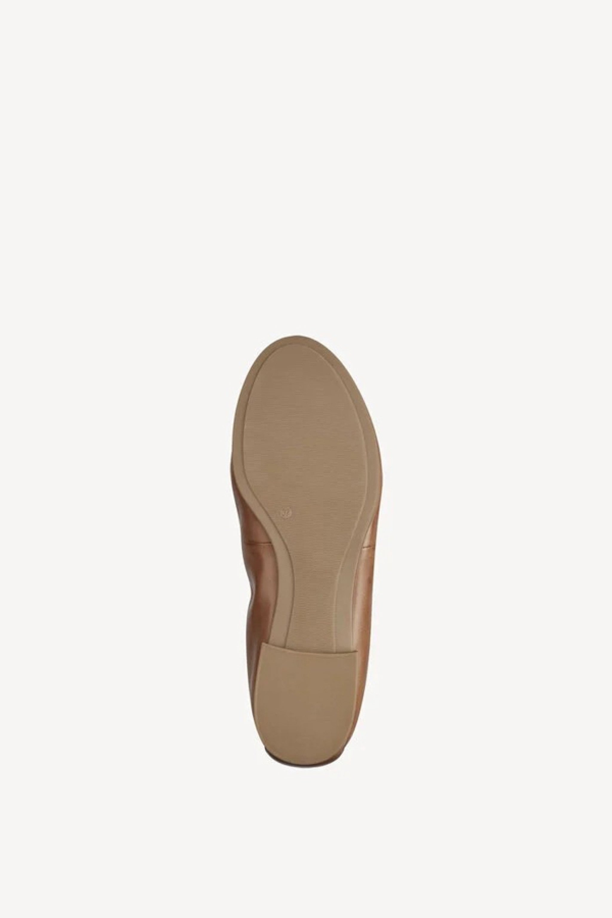 Lederballerina mit Schleife - 440/braun