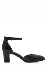Lederpumps mit Riemchen - 251/nude