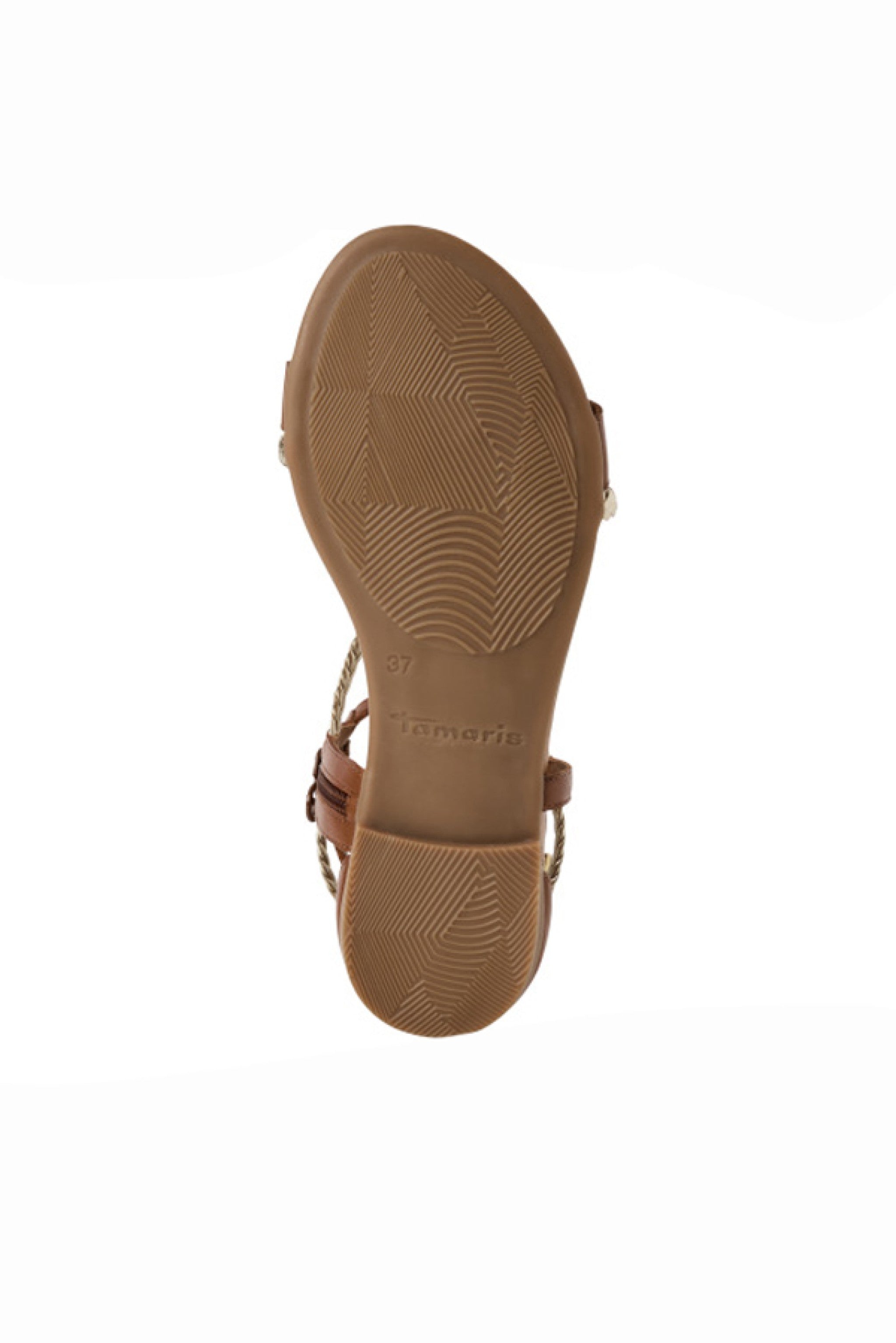 Sandale mit Riemchen - 392/cognac