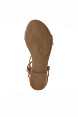 Sandale mit Riemchen - 392/cognac