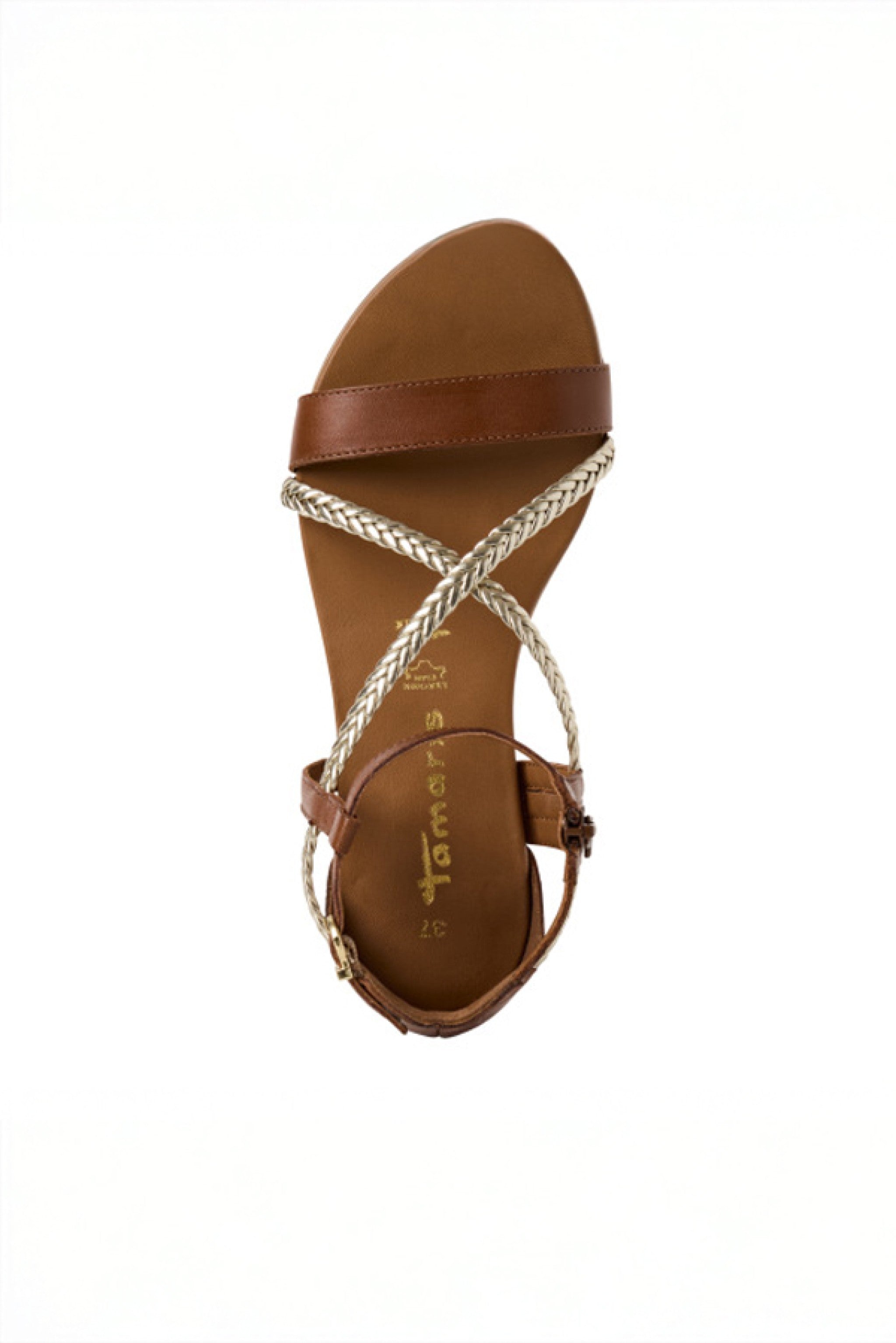 Sandale mit Riemchen - 392/cognac