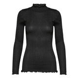 Glitzer-Rollkragenshirt BOSTON w/lyre - 010/black