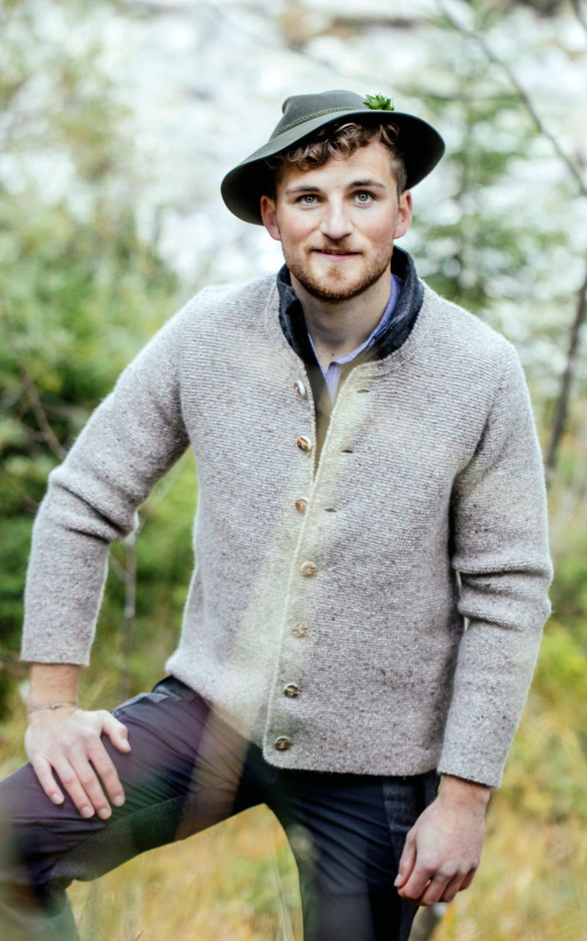 Herren-Strickjacke NIKLAS - 2802/stein