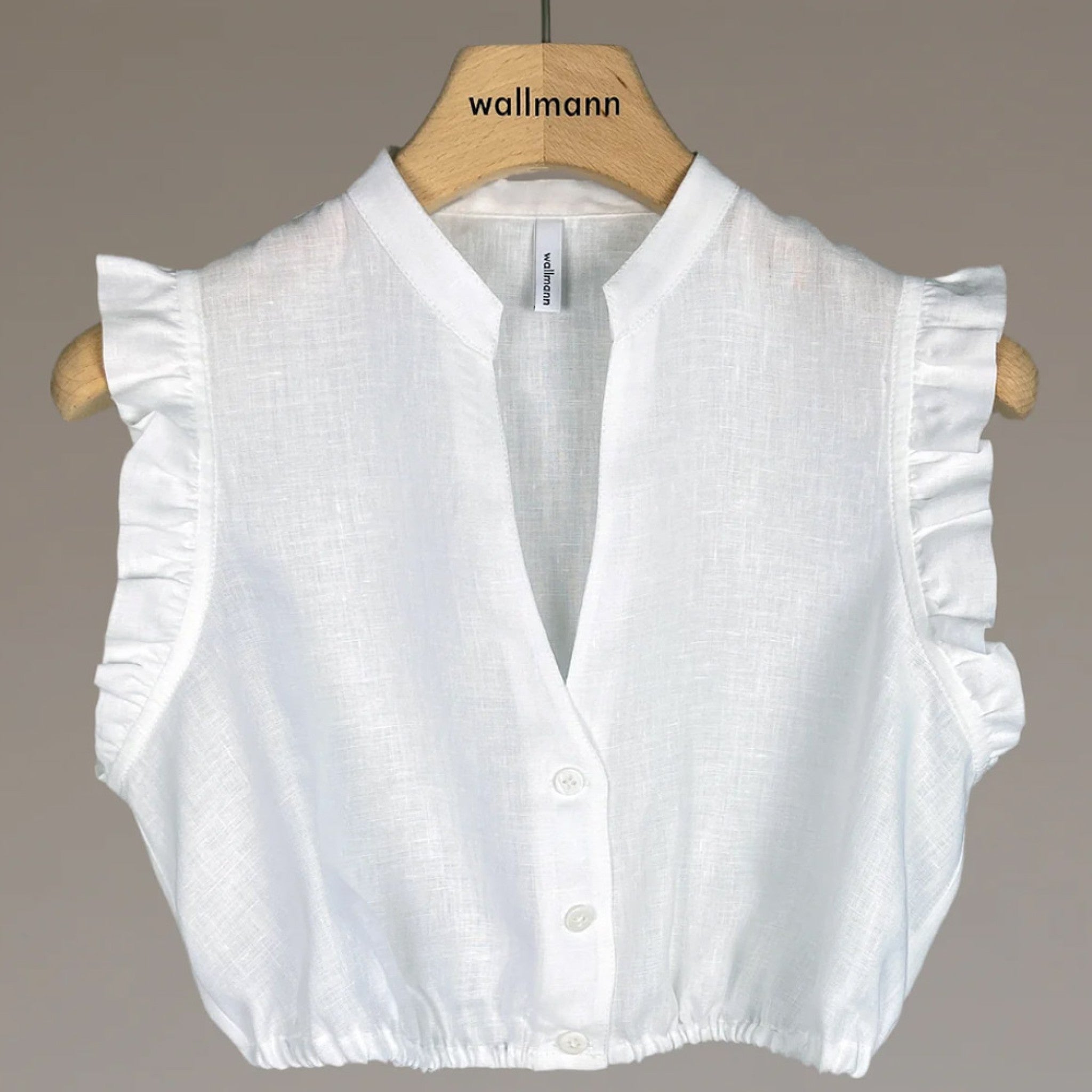 Leinen-Dirndlbluse mit Flügelarm - 11/weiß