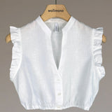 Leinen-Dirndlbluse mit Flügelarm - 11/weiß
