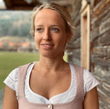 Dirndlbluse mit Flügelarm und Kreuzst - 11/weiß
