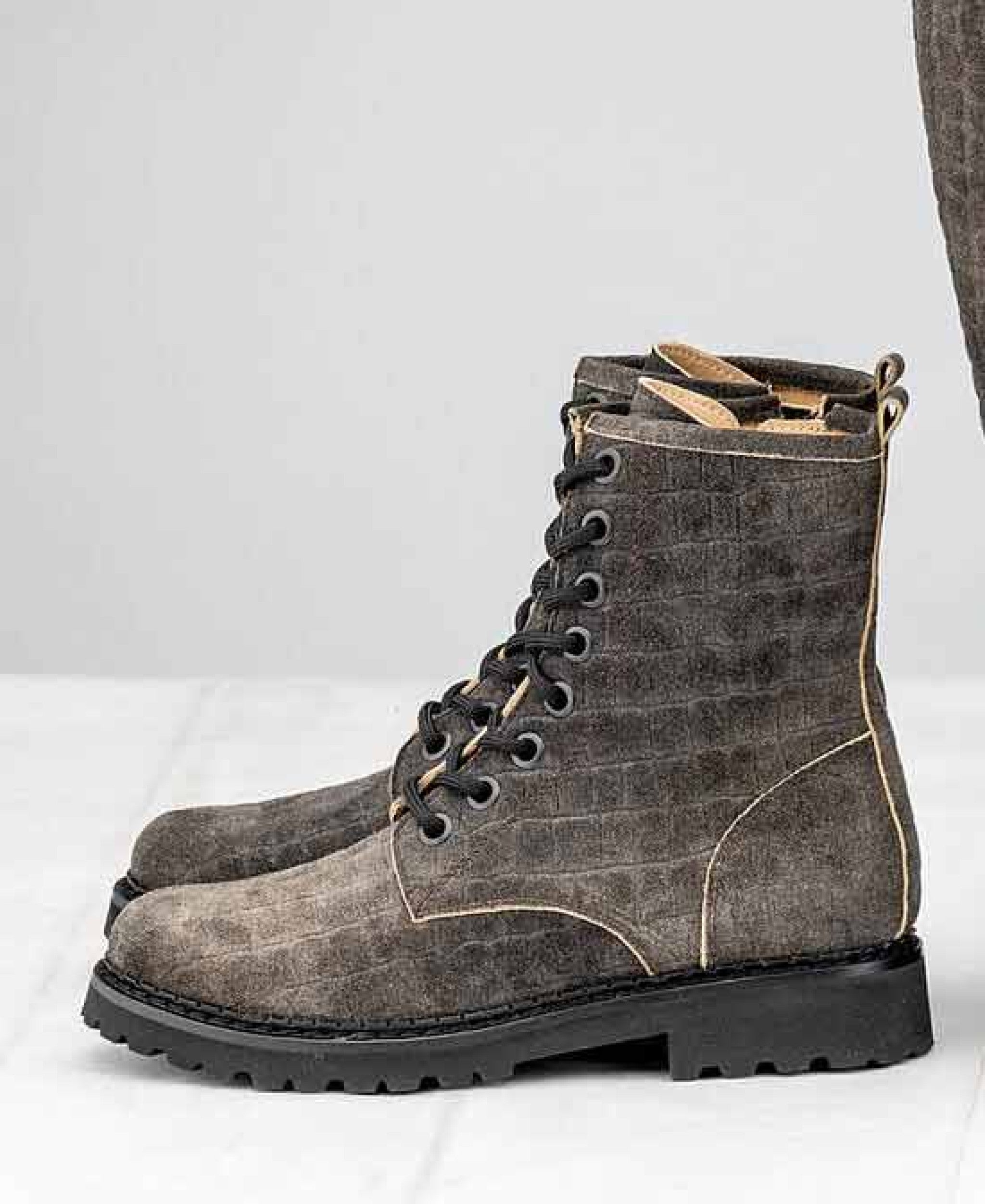Schnür-Stiefeletten - 06/ahorn dunkel