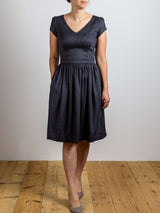 Kleid SARAH Fischgrat Leinen