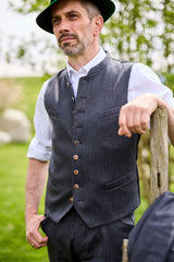Weste VOITL-5 (Fischgrat Leinen)