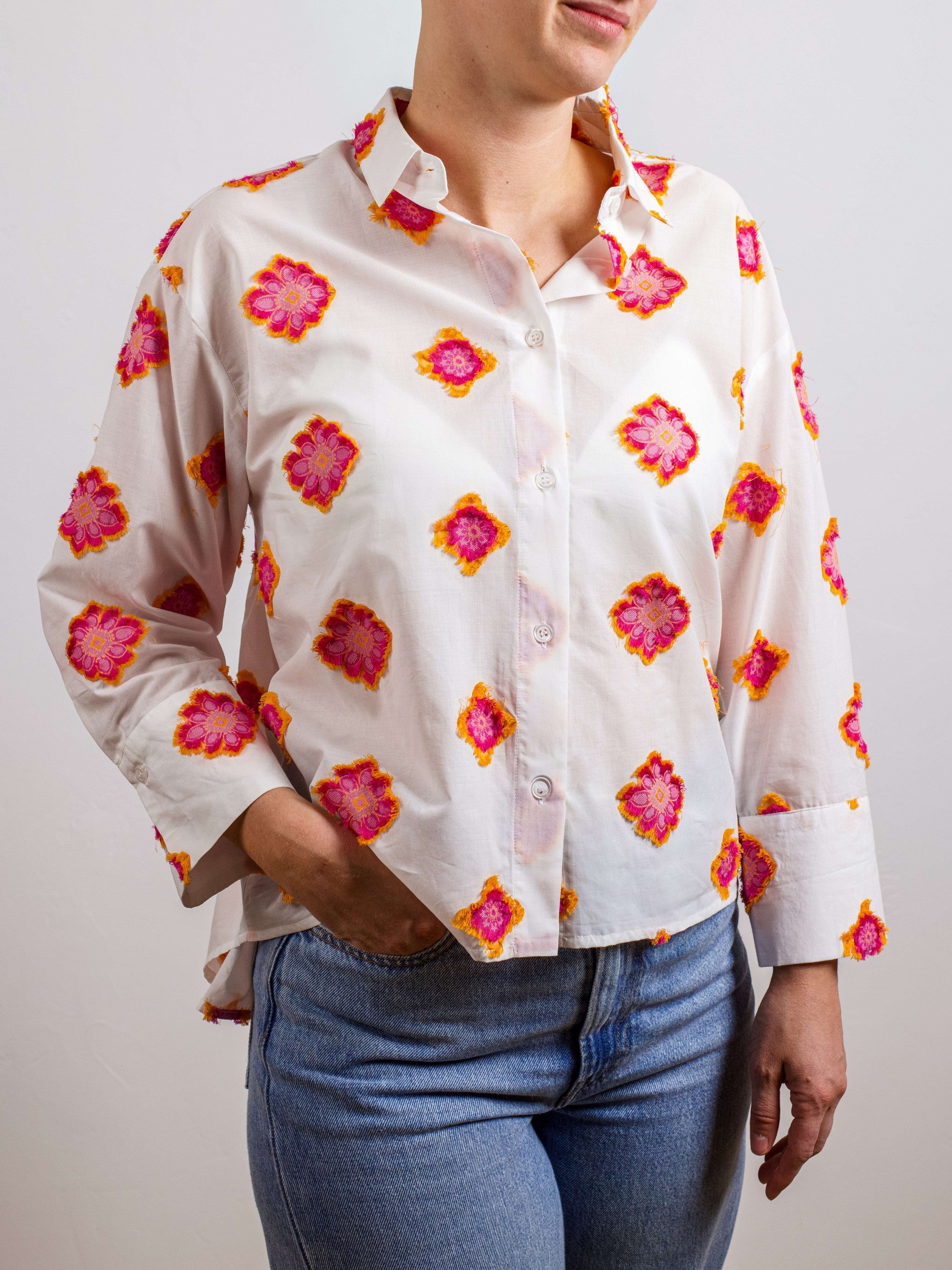 Bluse mit Blumenprints