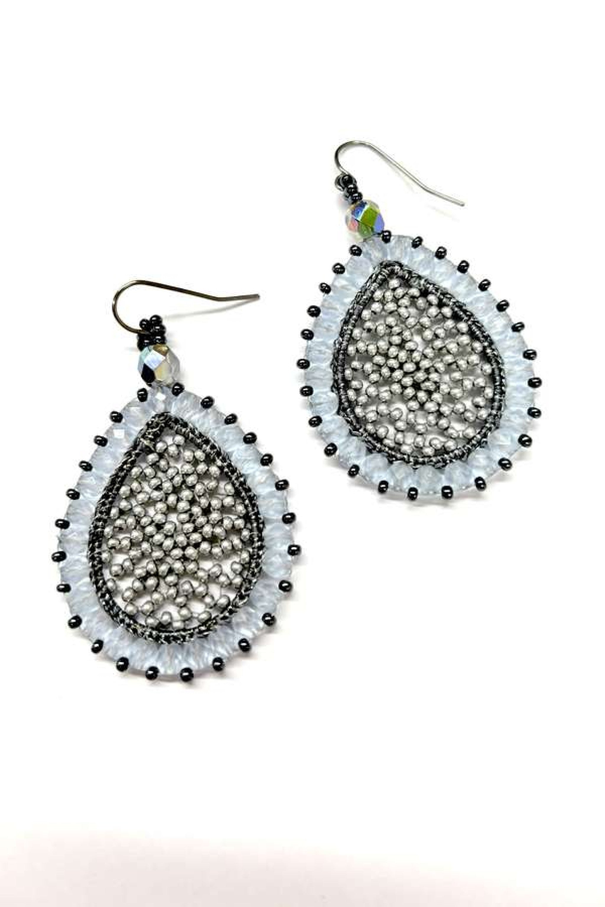 Earring LAGRIMAS DROP (Tropfen klein) - woodrose/w