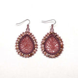 Earring LAGRIMAS DROP (Tropfen klein) - woodrose/w
