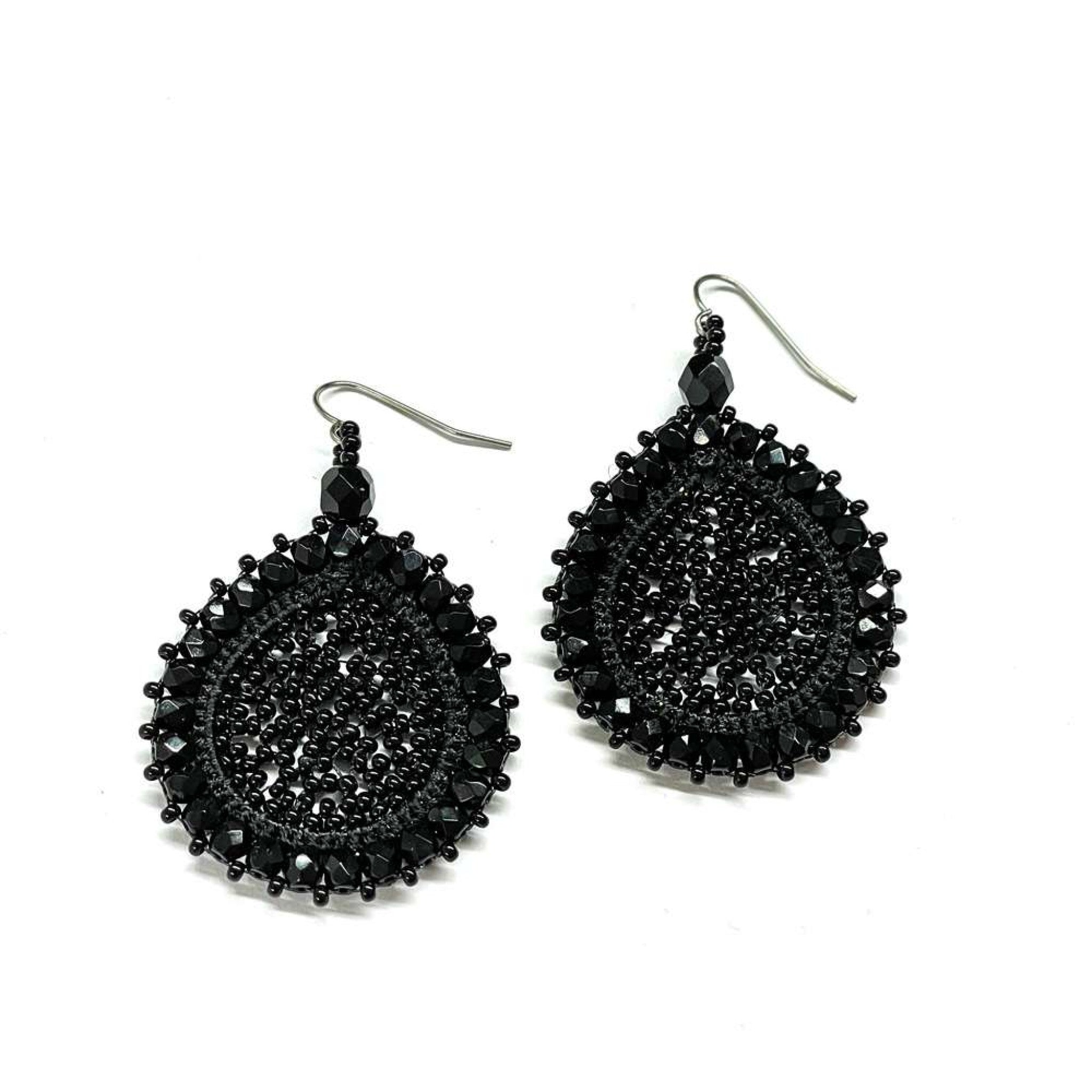 Earring LAGRIMAS DROP (Tropfen klein) - woodrose/w