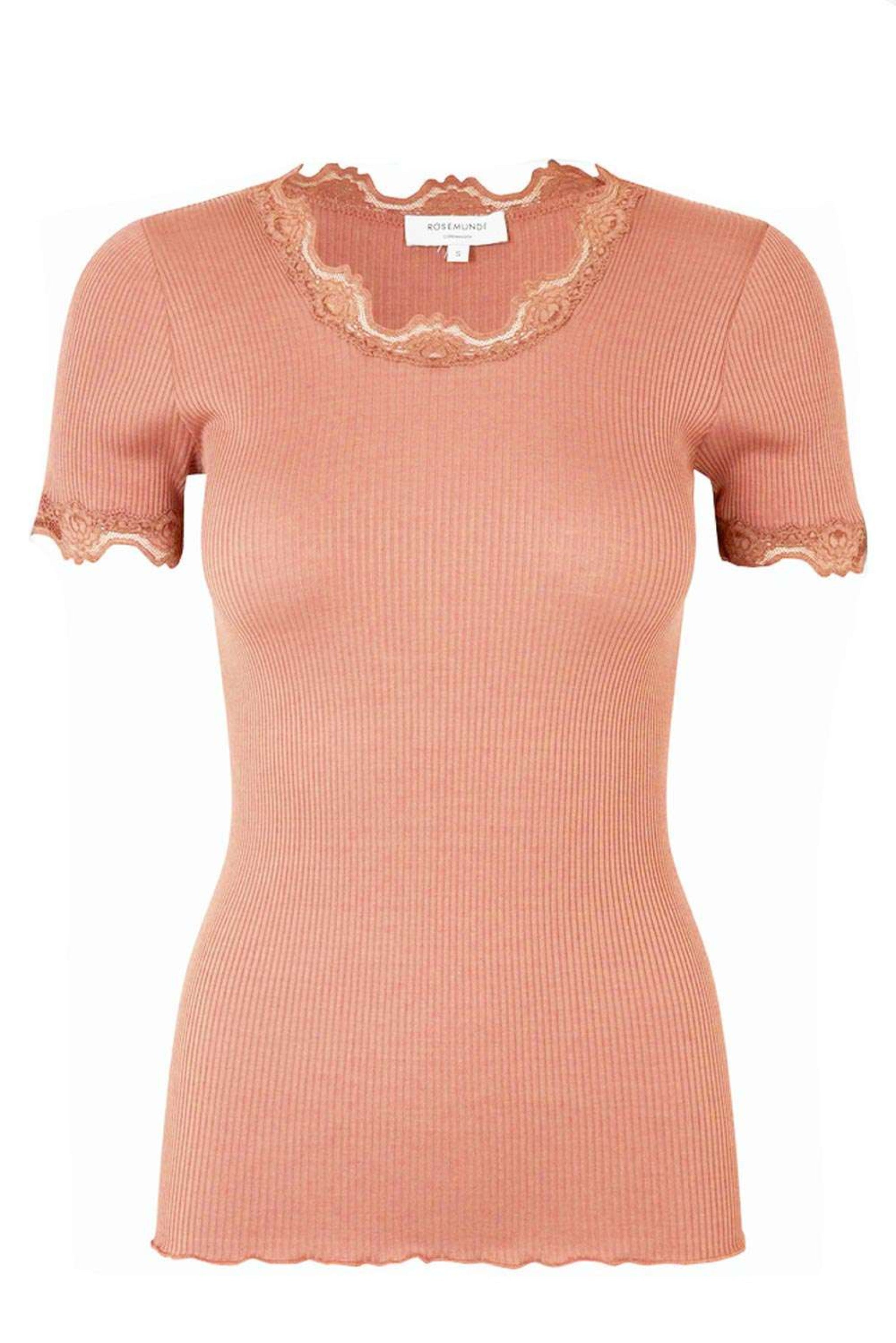 Kurzarm T-Shirt BABETTE - 830/dark sand