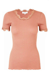 Kurzarm T-Shirt BABETTE - 830/dark sand