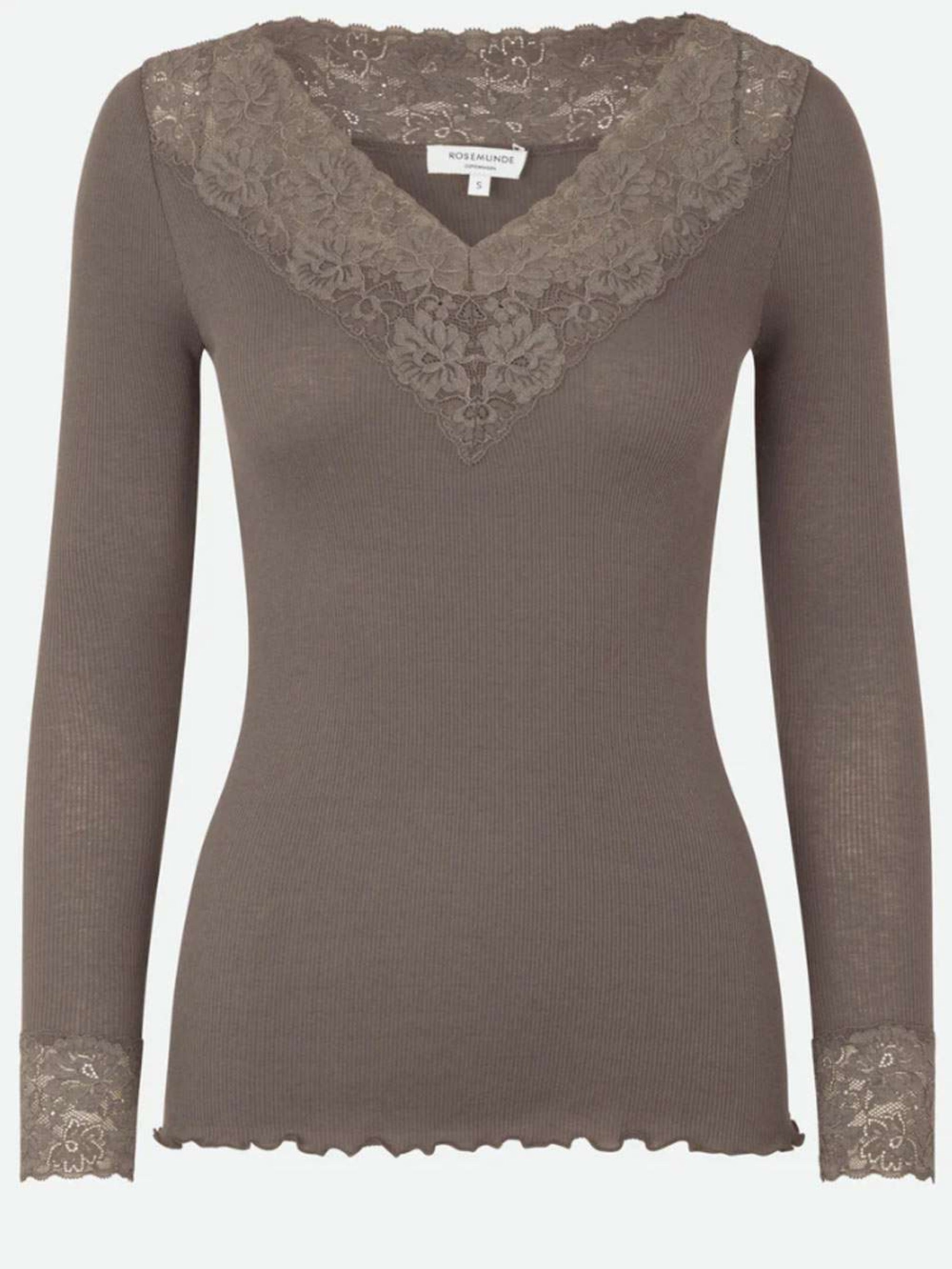Langarmshirt BERNADINE V-Ausschnitt