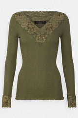 Langarmshirt BERNADINE V-Ausschnitt