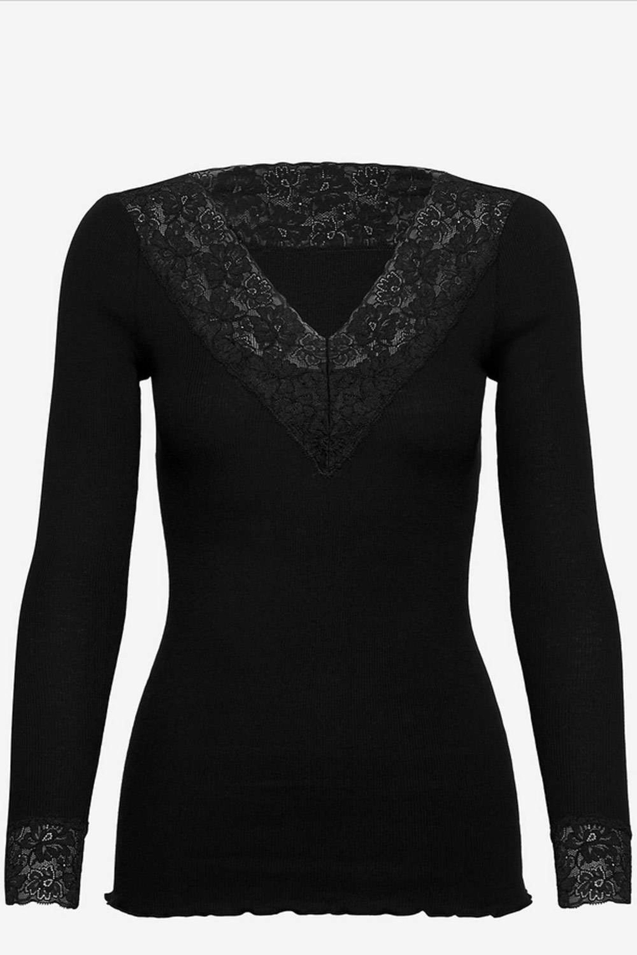 Langarmshirt BERNADINE V-Ausschnitt