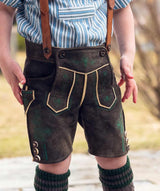 Ki-Lederhose WALLBERG (Wildbockleder) - 025/humus