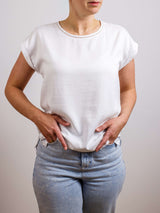 T-Shirt mit Spitzeneinsatz