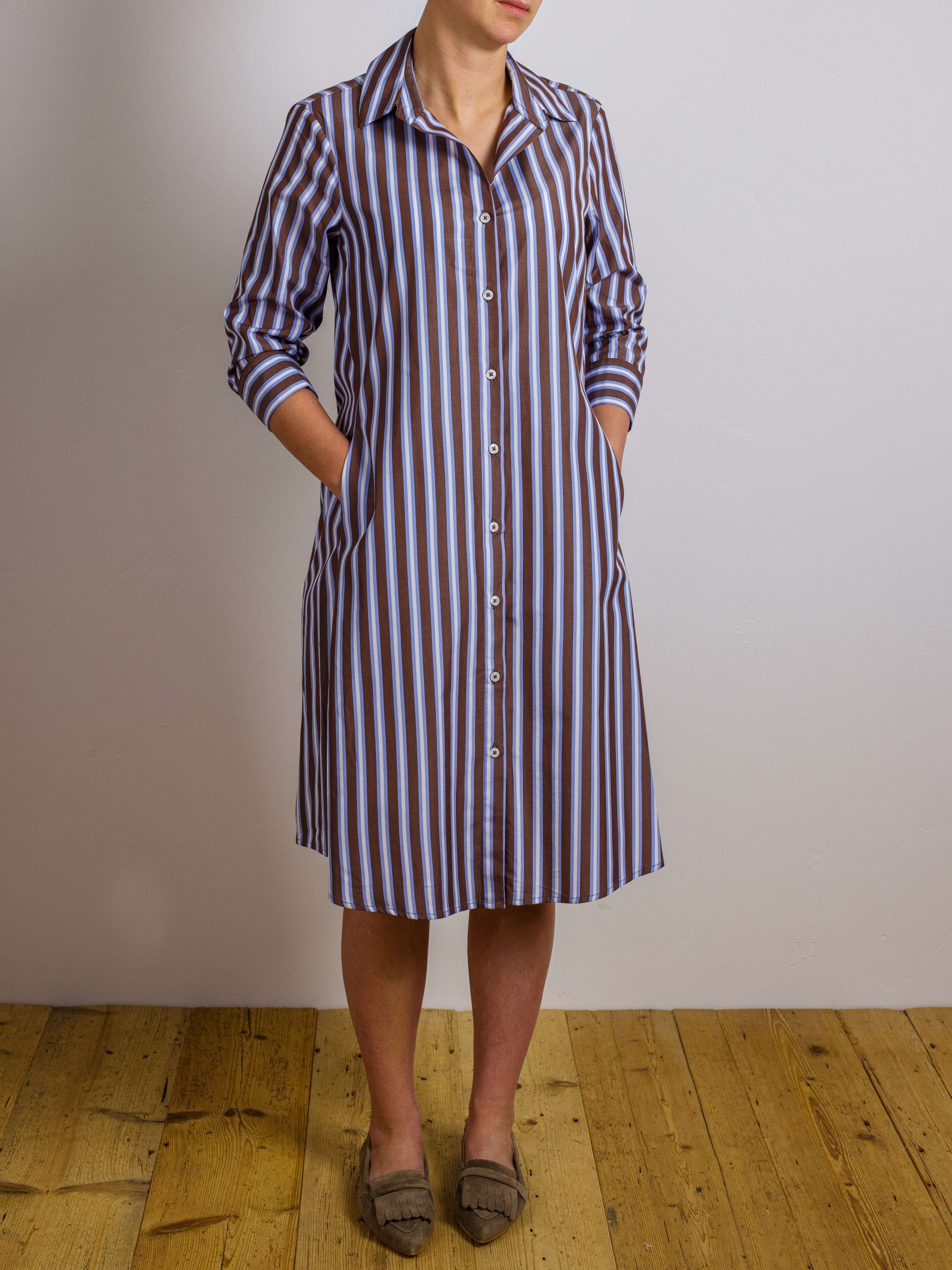 Blusenkleid gestreift
