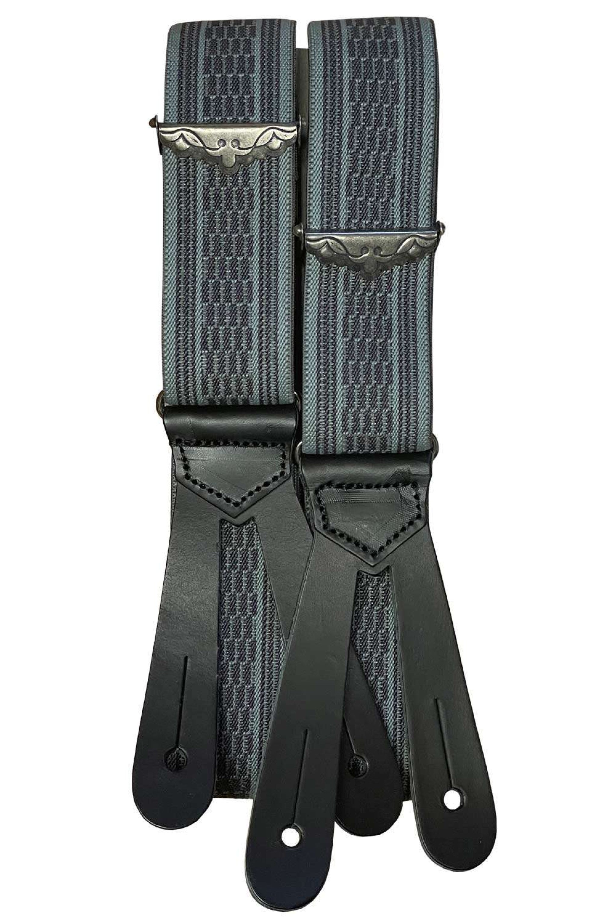 Gummi-Hosenträger für Stresemannhose grau
