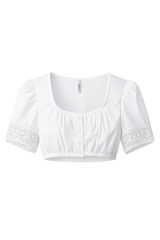 Dirndlbluse FIORA mit Rundhalsausschnitt
