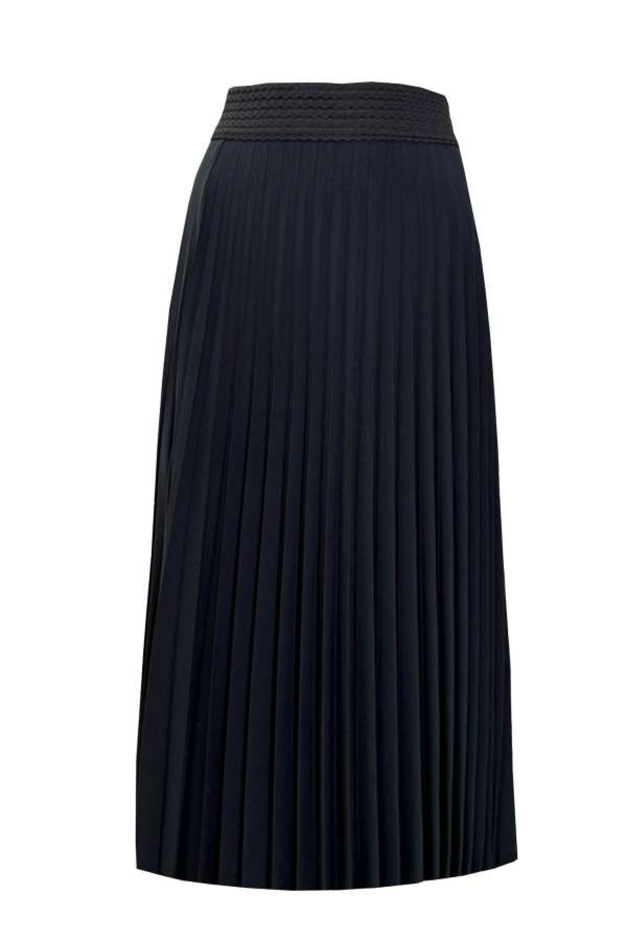 Plisseerock mit elastischem Bund - 890/black