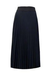 Plisseerock mit elastischem Bund - 890/black