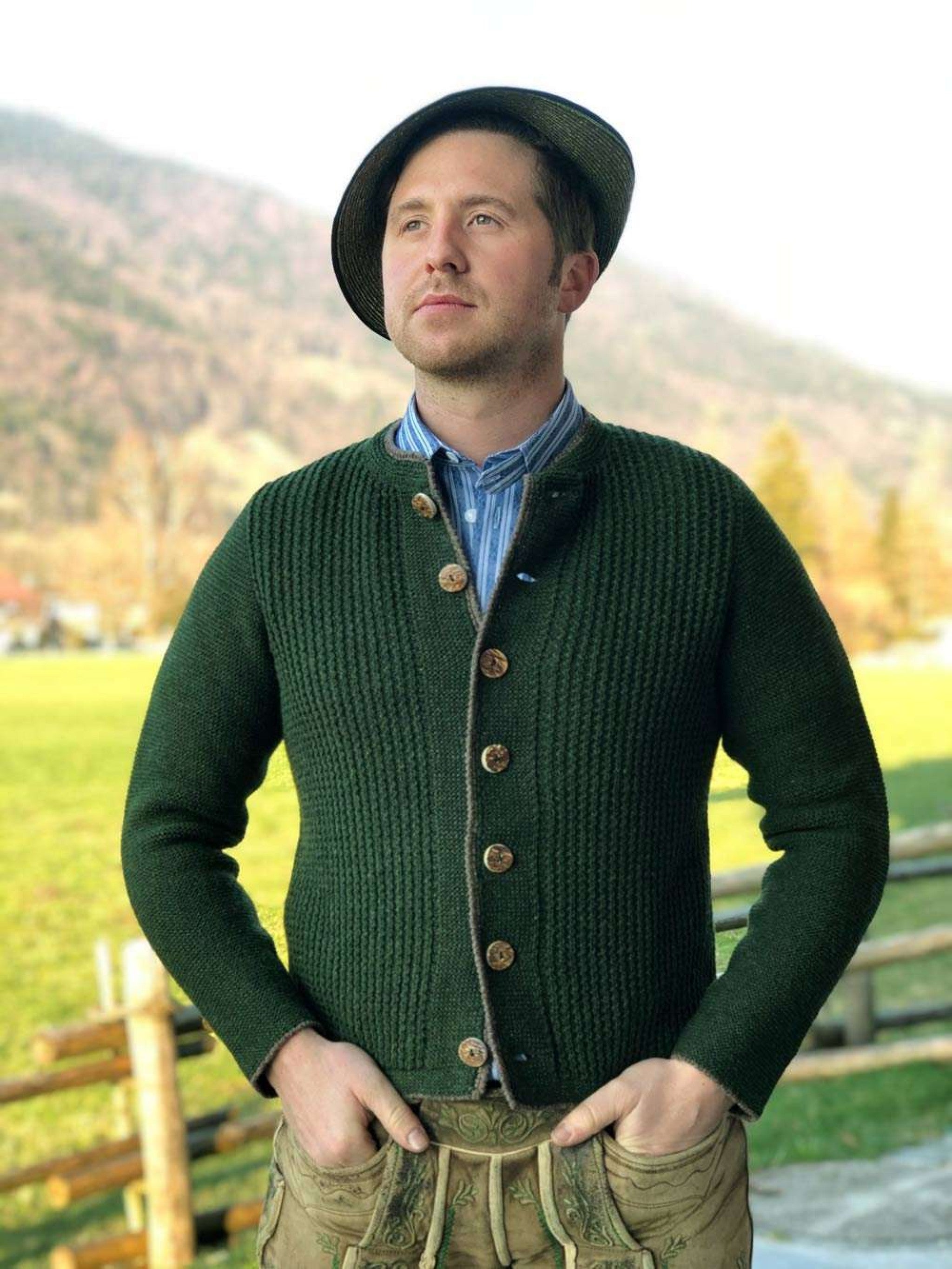 Herren-Strickjacke CASPAR lang