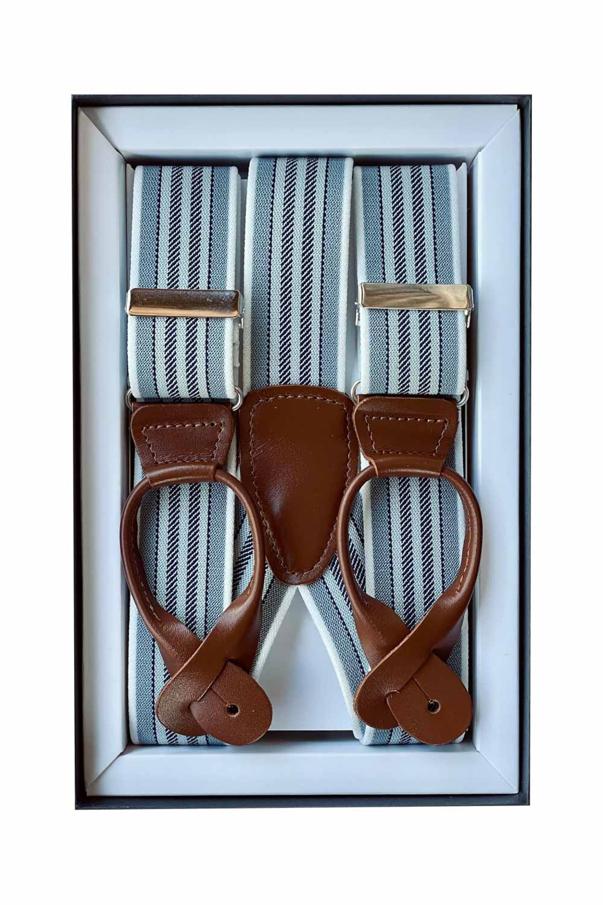 Hosenträger Stretch 36mm mit Rollzug - 06/Leder 25