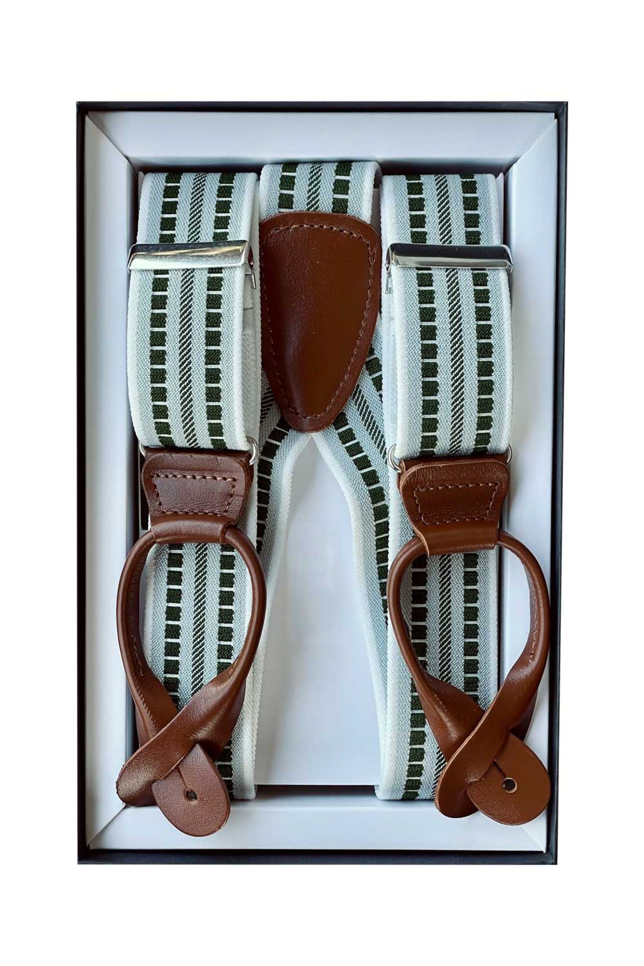 Hosenträger Stretch 36mm mit Rollzug - 05/Leder 25