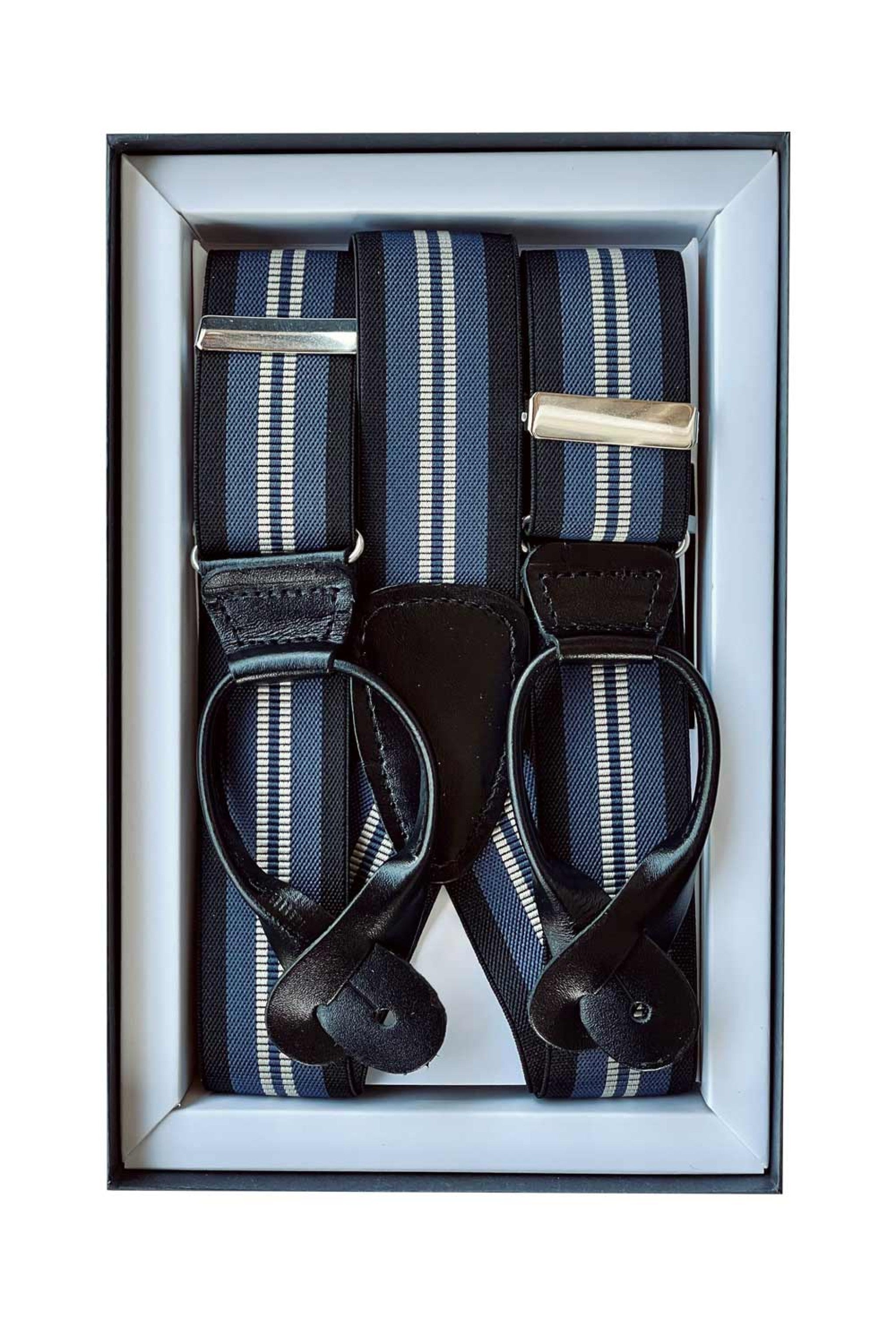 Hosenträger Stretch 36mm mit Rollzug - 04/Leder 01