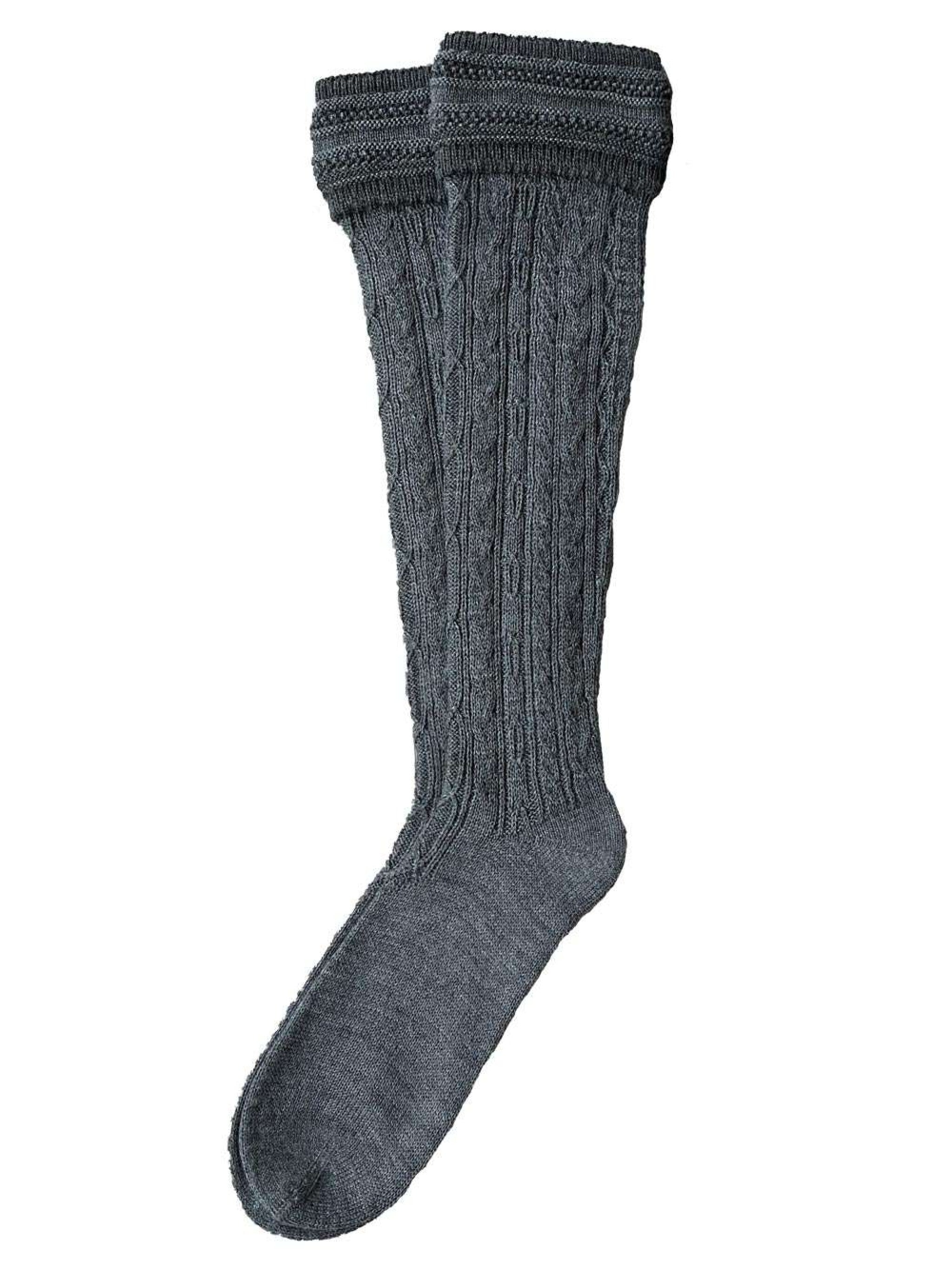 Kniestrumpf Handstrickoptik