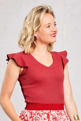 BellaSusi Shirt SYLVIA mit V-Ausschnitt