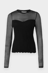 Langarmshirt BERNADINE mit Spitze