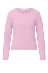 Damenshirt Langarm Rippjersey