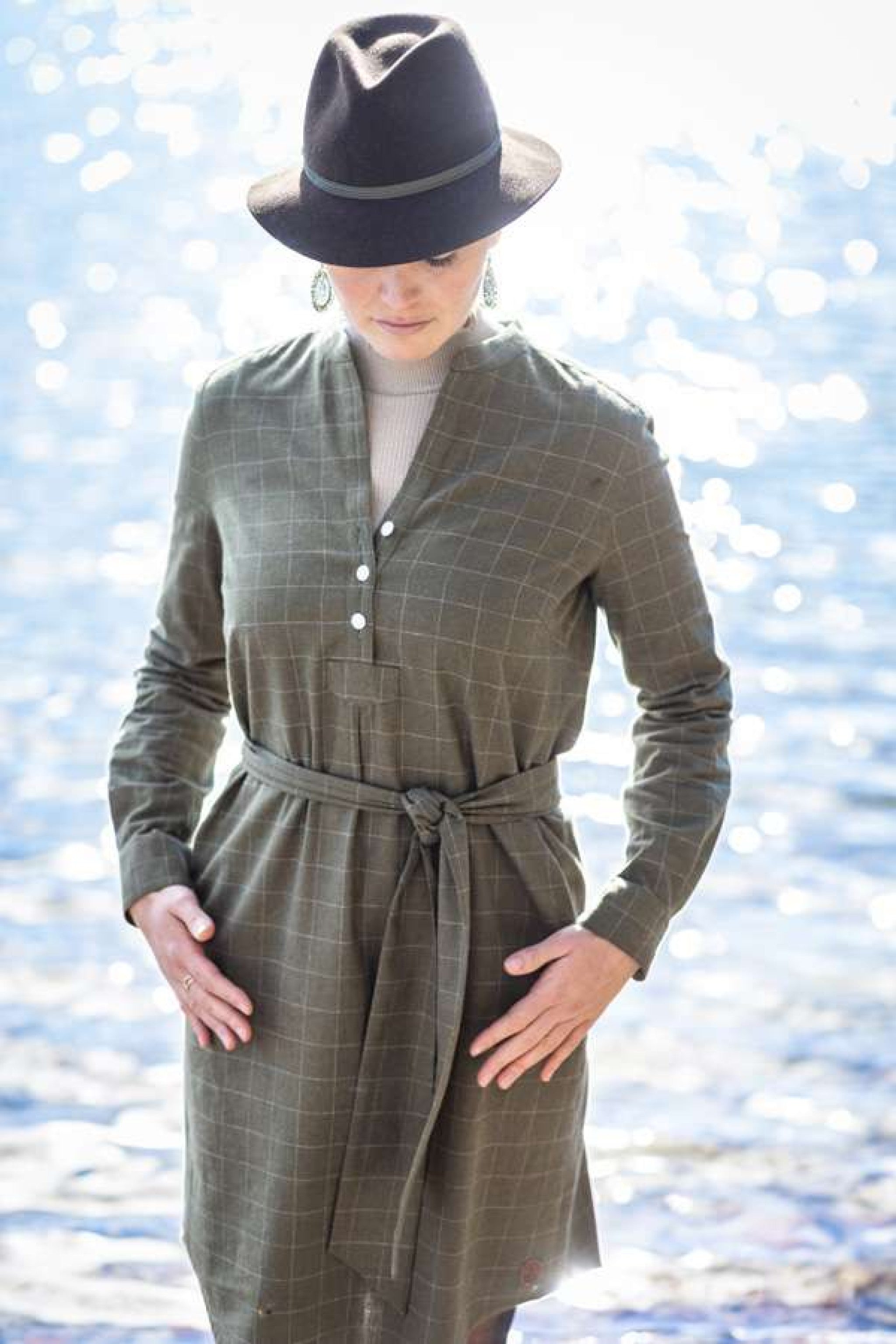 Kleid MARLIES Langarm großkariert